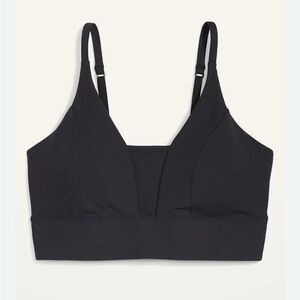 Old Navy Active Power Soft Black Ribbed Sports Bra Women’s size extra large